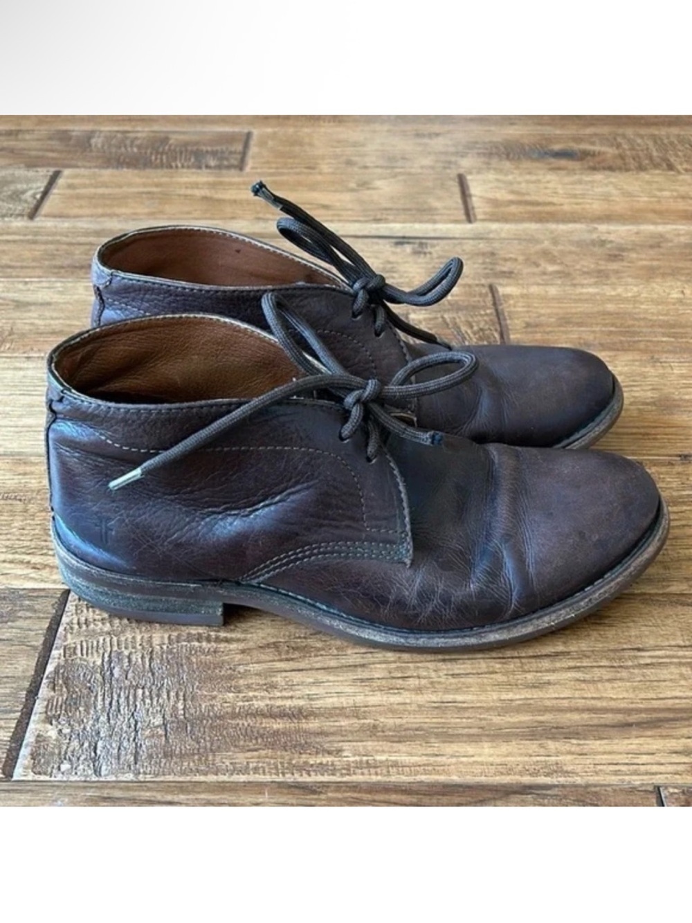 Frye Leather Chukka Boots Brown Distressed Mens Size 9